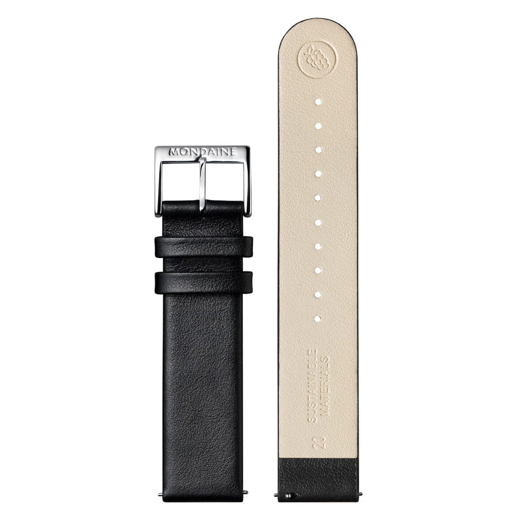 MONDAINE Evo2, 40mm, Black Vegan Leather Watch, MSE.40210.LBV