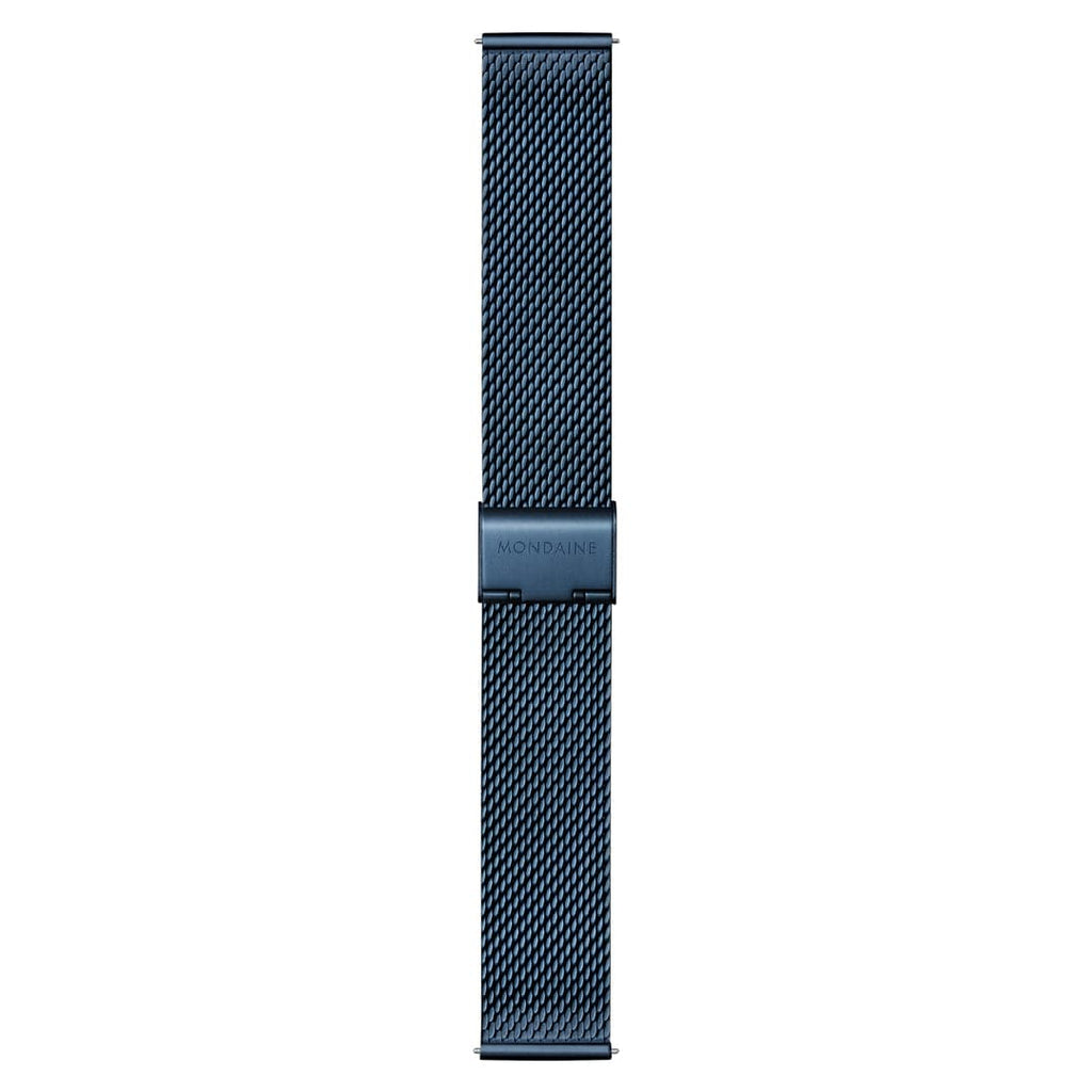 MONDAINE CLASSIC,40MM, IP Blue Stainless Steel Mesh strap Watch  A660.30360.1BSBM