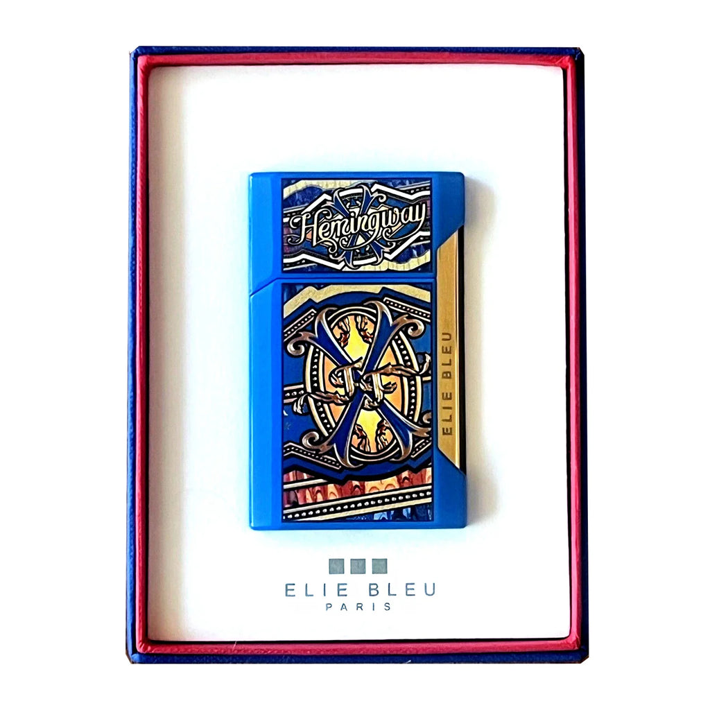 Elie Bleu - J-12 Flat Flame, Blue Fuente Opus Hemingway, Gold Trigger, Ltd Edition/ 254 EBJ12273