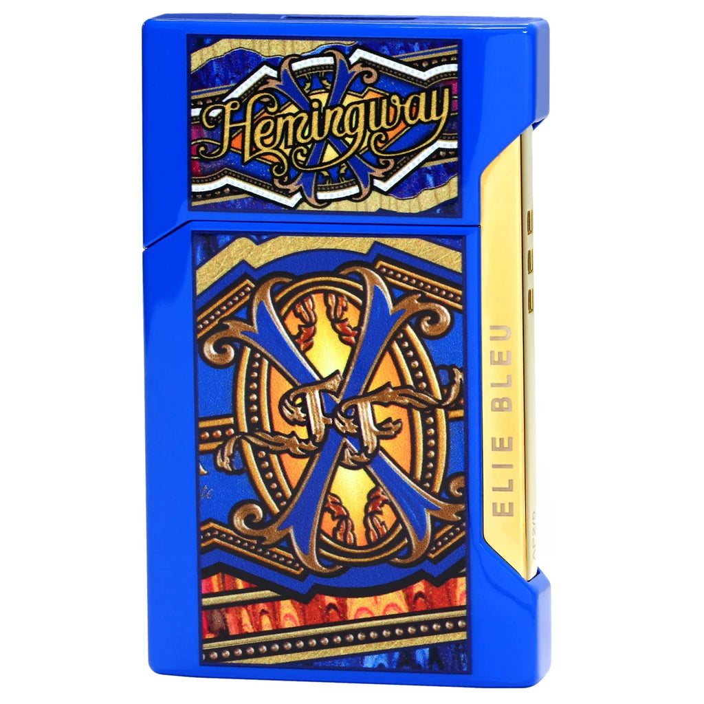 Elie Bleu - J-12 Flat Flame, Blue Fuente Opus Hemingway, Gold Trigger, Ltd Edition/ 254 EBJ12273