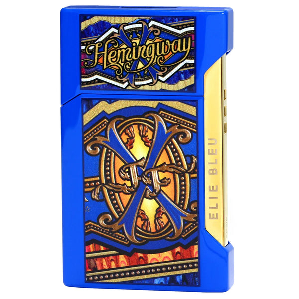 Elie Bleu - J-12 Flat Flame, Blue Fuente Opus Hemingway, Gold Trigger, Ltd Edition/ 254 EBJ12273
