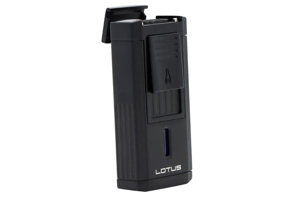 Lotus Duke Triple Flame Lighter With Cutter- Black 24-6000