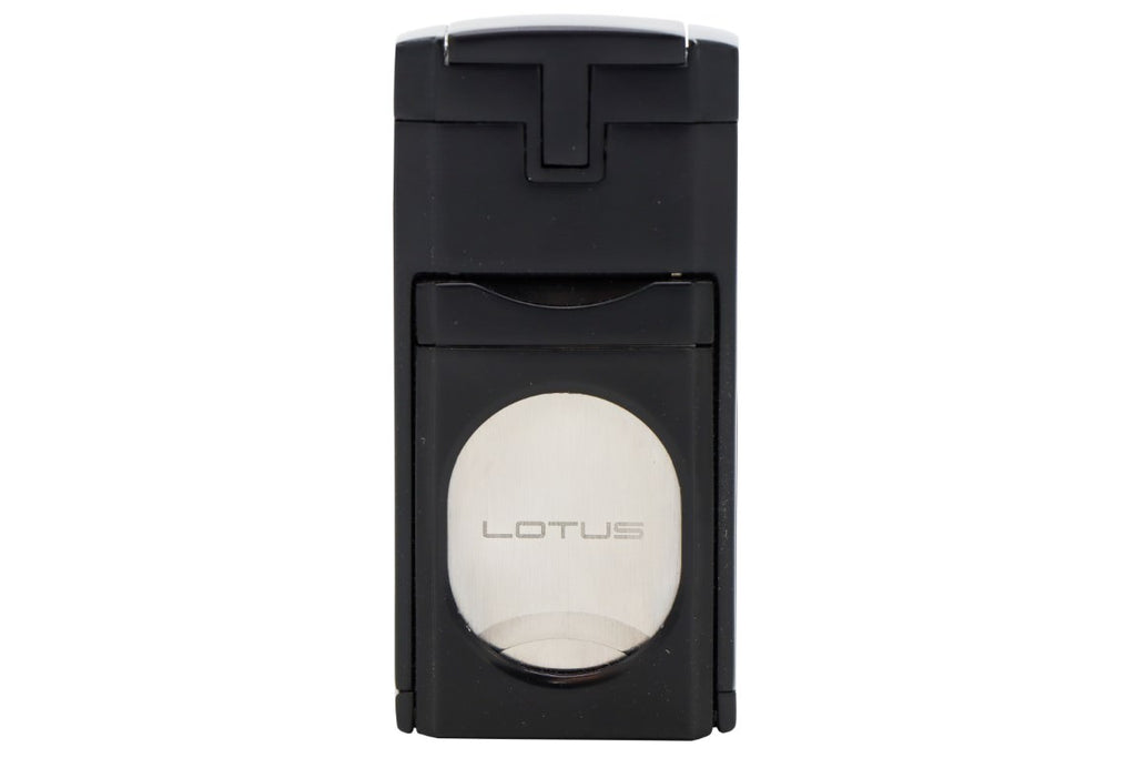 Lotus Duke Triple Flame Lighter With Cutter- Black 24-6000