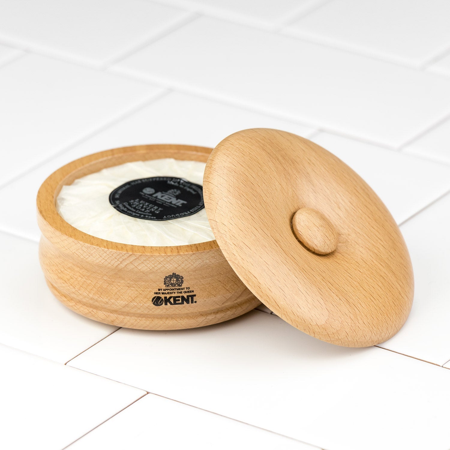 Kent Shaving Soap In Wooden Shaving Bowl Fourteen Two