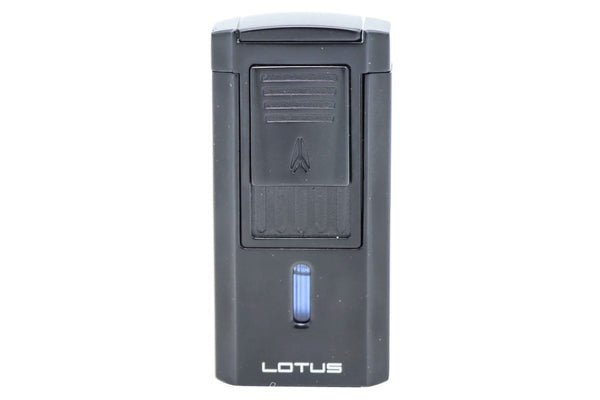Lotus Duke V-Cutter Triple Pinpoint Torch Flame Lighter - Black 24-0700