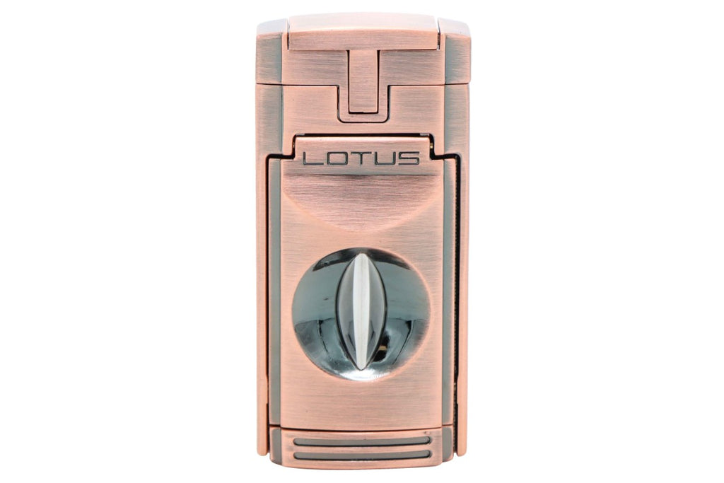 Lotus Duke V-Cutter Triple Pinpoint Torch Flame Lighter - Copper 24-0720