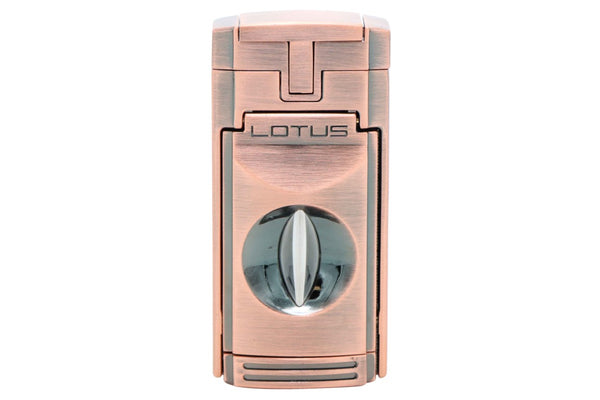 Lotus Duke V-Cutter Triple Pinpoint Torch Flame Lighter - Copper 24-0720