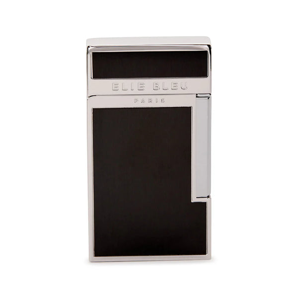 Elie Bleu - J14 Jet Flame Lighter Black Lacquer with Paladium Finish EBJ1403