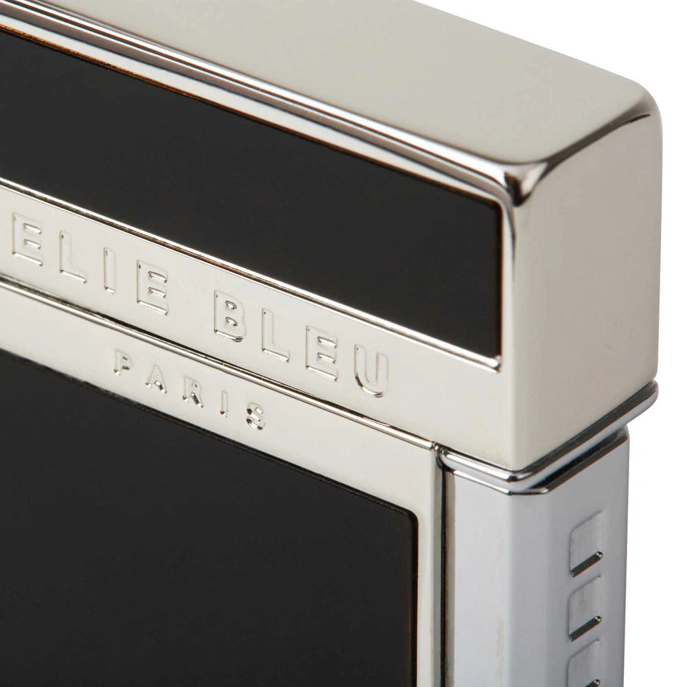 Elie Bleu - J14 Jet Flame Lighter Black Lacquer with Paladium Finish EBJ1403