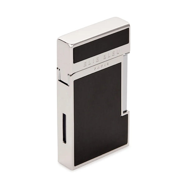 Elie Bleu - J14 Jet Flame Lighter Black Lacquer with Paladium Finish EBJ1403