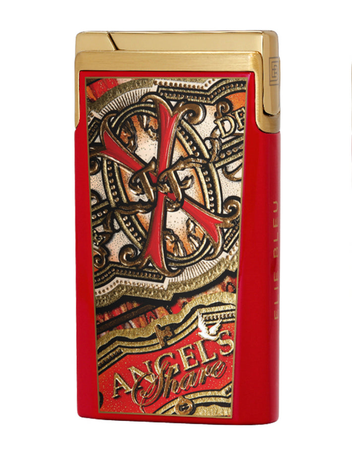 Elie Bleu - J-15 Jet Flame Lighter: Fuente Opus X Angel's Share, Red Lacquer/ Gold Trigger, Ltd Edition/ 212 EBJ1581