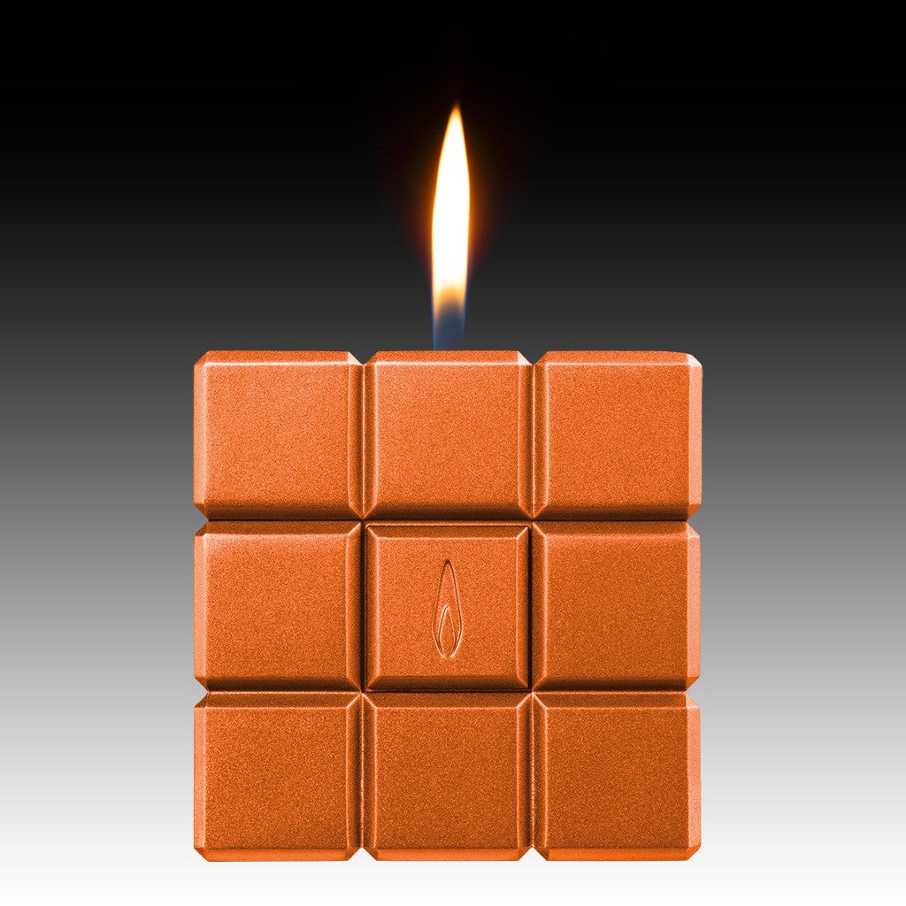 Colibri Heritage Cube Desk Lighter Orange LI125T6