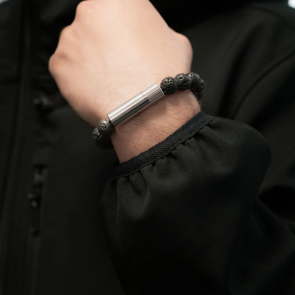 LES FINES LAMES - PUNCH BRACELET - Lava Elastic
