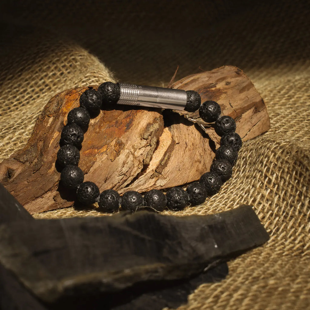 LES FINES LAMES - PUNCH BRACELET - Lava Elastic