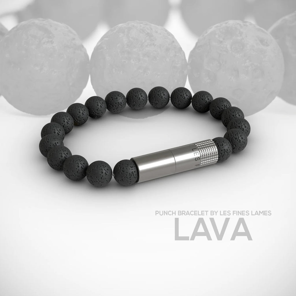LES FINES LAMES - PUNCH BRACELET - Lava Elastic