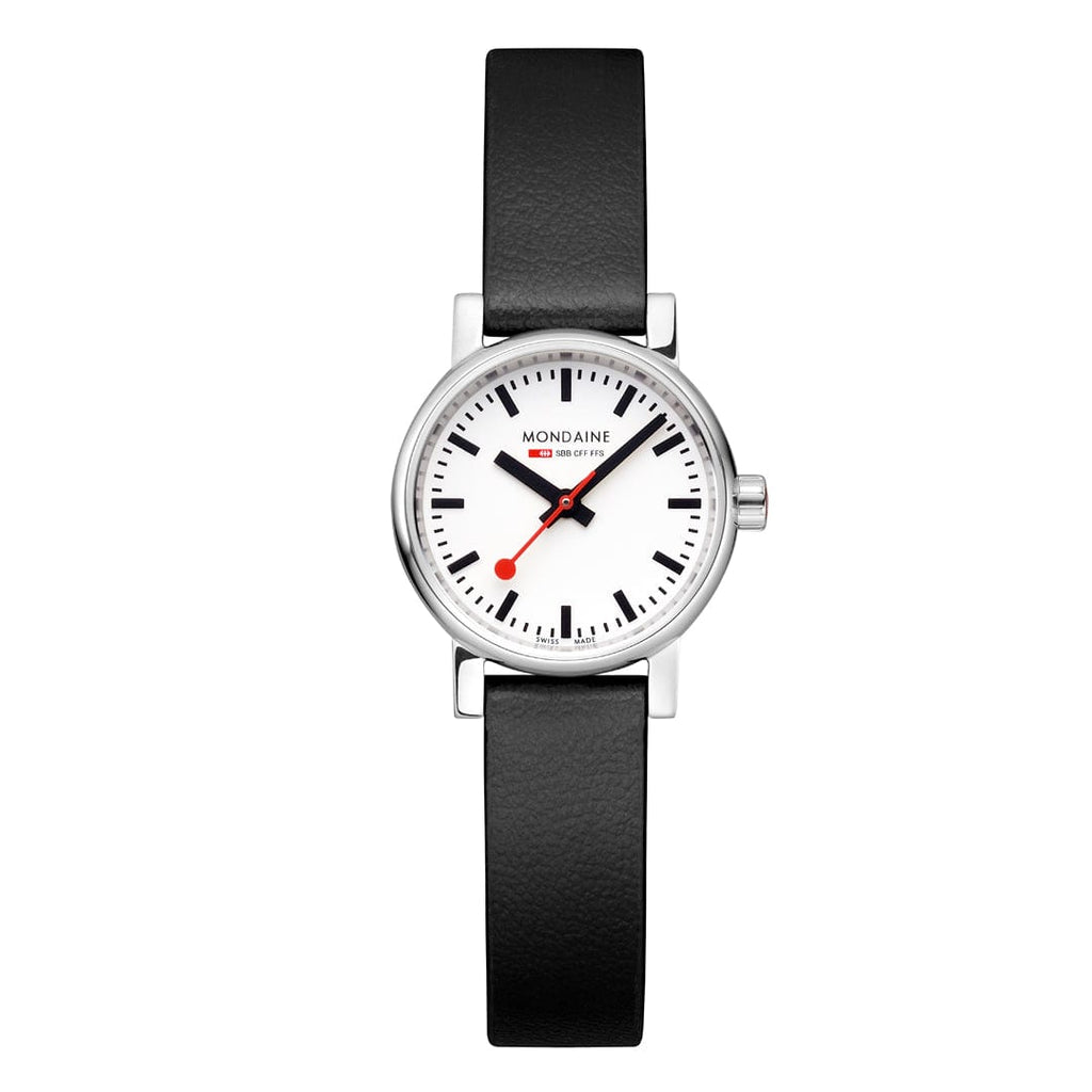 MONDAINE Evo2, 26mm, Black Vegan Leather watch, MSE.26110.LBV