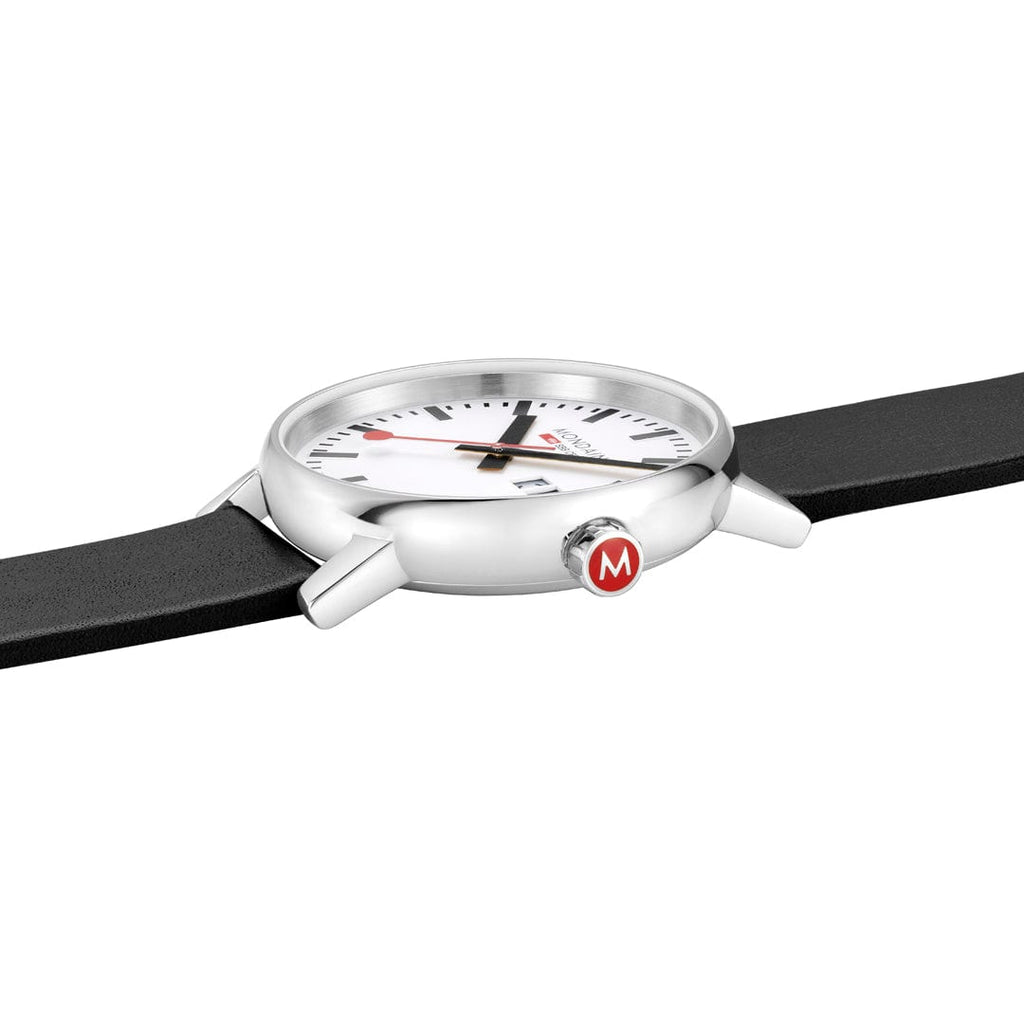 MONDAINE Evo2, 40mm, Black Vegan Leather Watch, MSE.40210.LBV