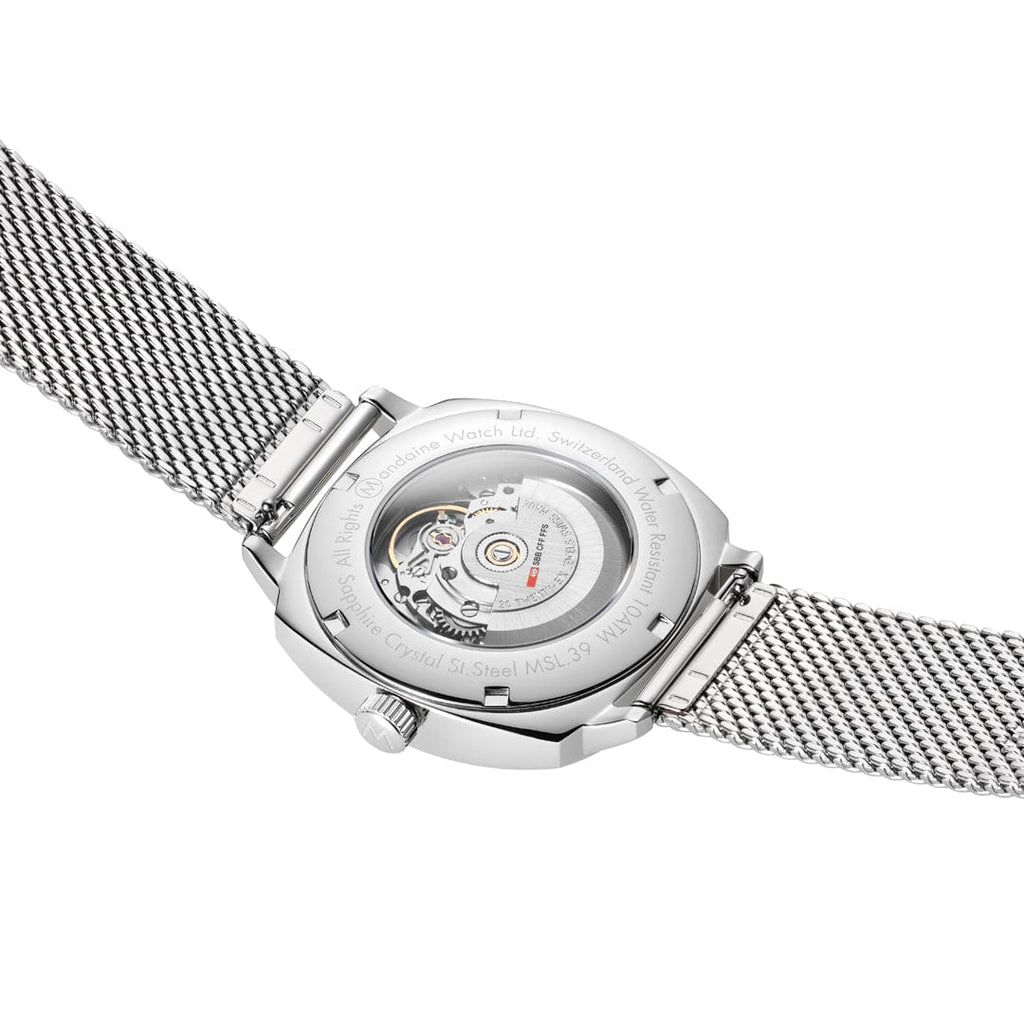 MONDAINE Cushion Automatic 39 mm, Stainless steel mesh MSL.3961B.SM