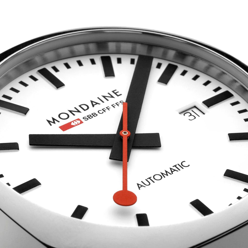 MONDAINE Cushion Automatic 39 mm, Stainless steel mesh MSL.3961B.SM