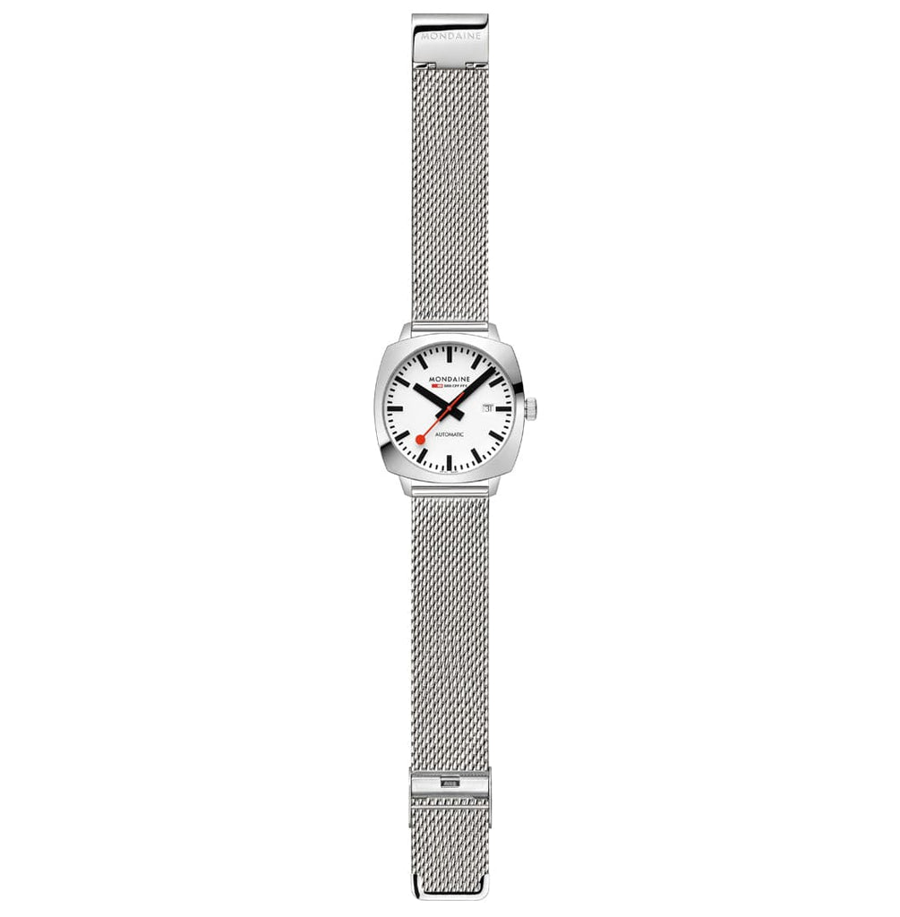 MONDAINE Cushion Automatic 39 mm, Stainless steel mesh MSL.3961B.SM