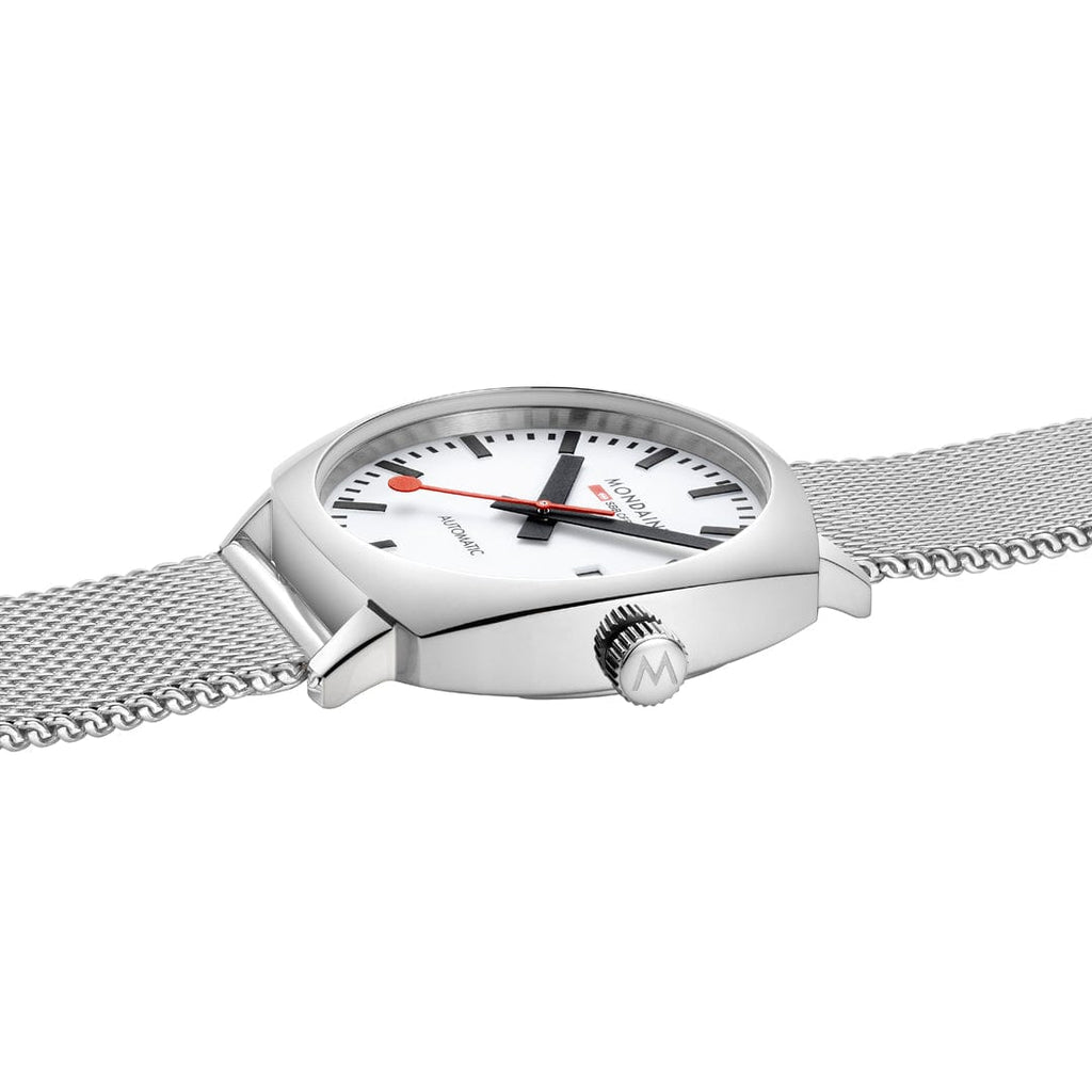 MONDAINE Cushion Automatic 39 mm, Stainless steel mesh MSL.3961B.SM