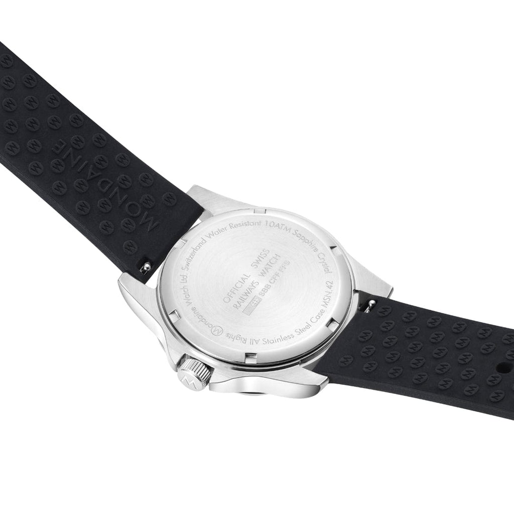 MONDAINE 42 mm, Silicone Rubber Strap- MSN.4211B.RB NUMERI