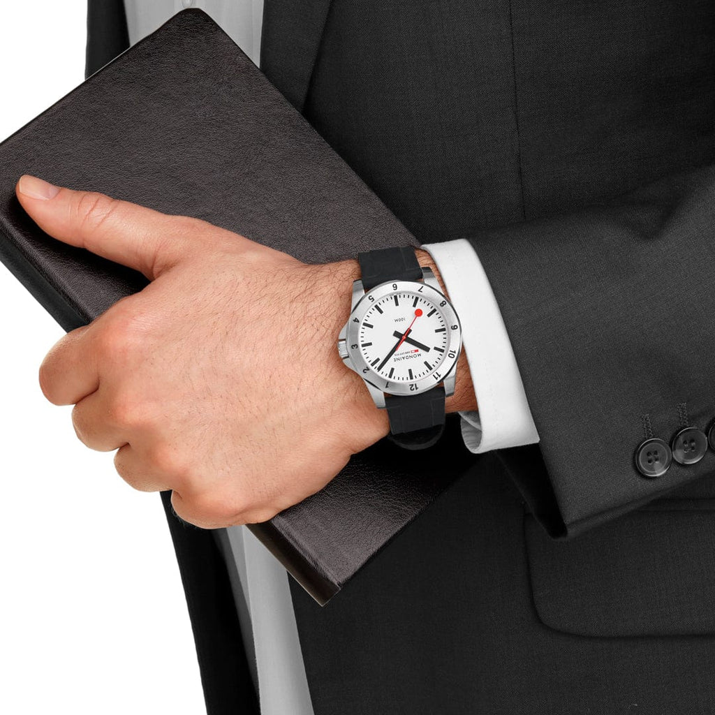 MONDAINE 42 mm, Silicone Rubber Strap- MSN.4211B.RB NUMERI