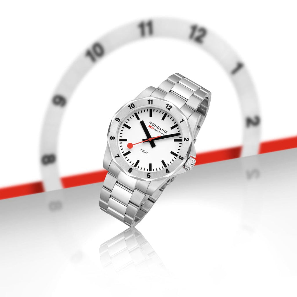 MONDAINE 42 mm, Stainless Steel Strap- MSN.4211B.SK NUMERI