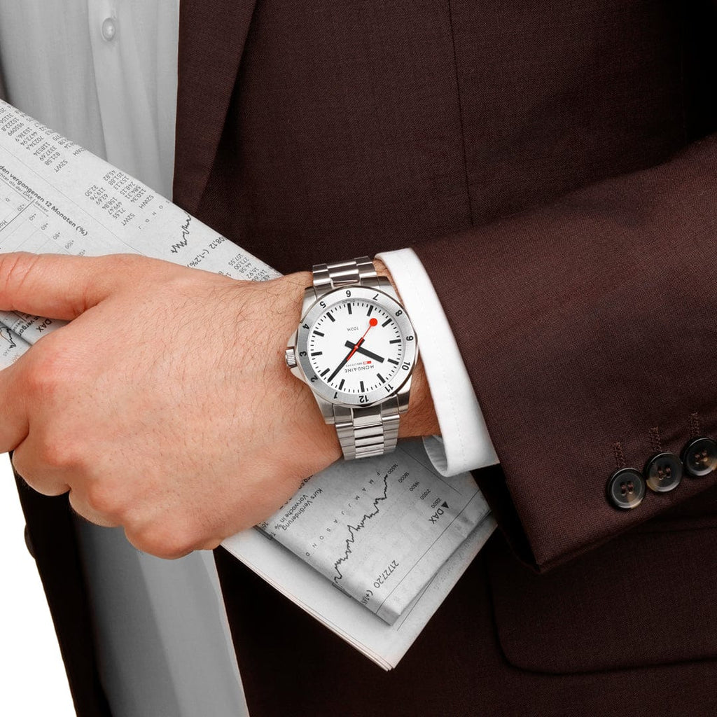 MONDAINE 42 mm, Stainless Steel Strap- MSN.4211B.SK NUMERI