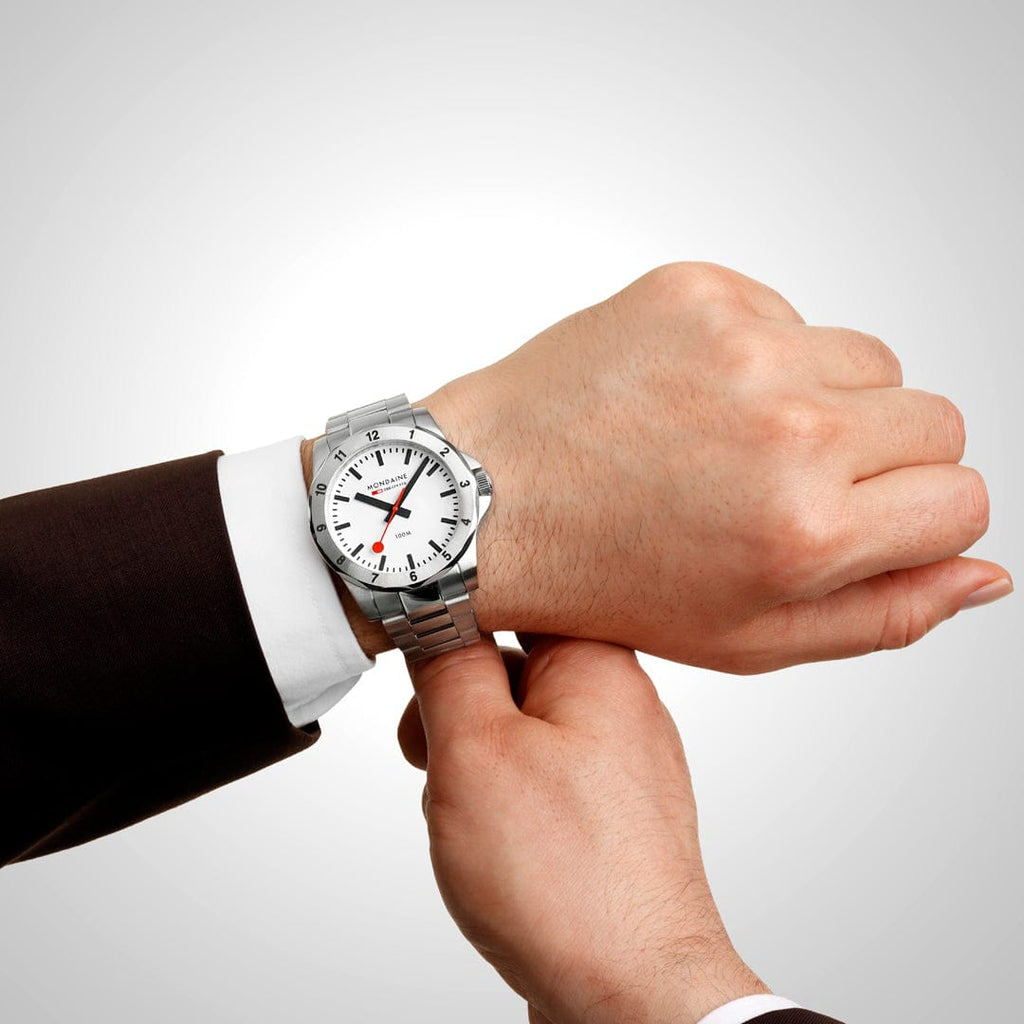 MONDAINE 42 mm, Stainless Steel Strap- MSN.4211B.SK NUMERI