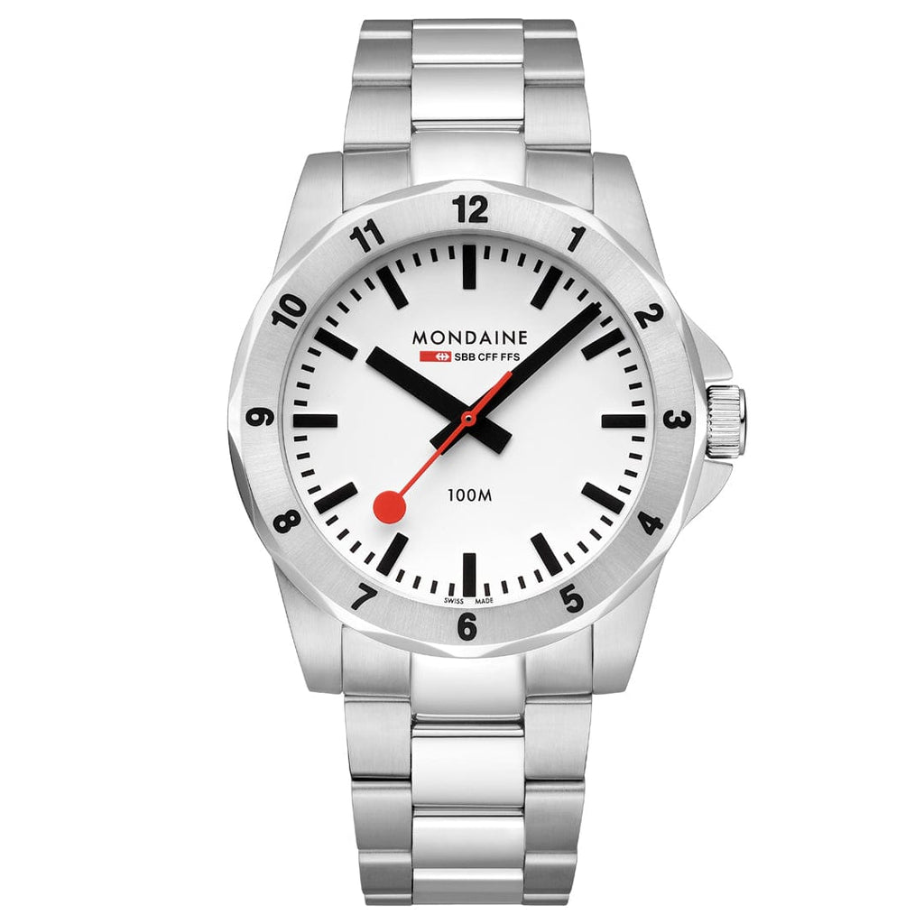 MONDAINE 42 mm, Stainless Steel Strap- MSN.4211B.SK NUMERI