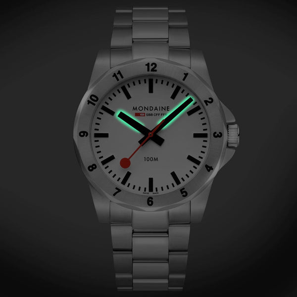 MONDAINE 42 mm, Stainless Steel Strap- MSN.4211B.SK NUMERI