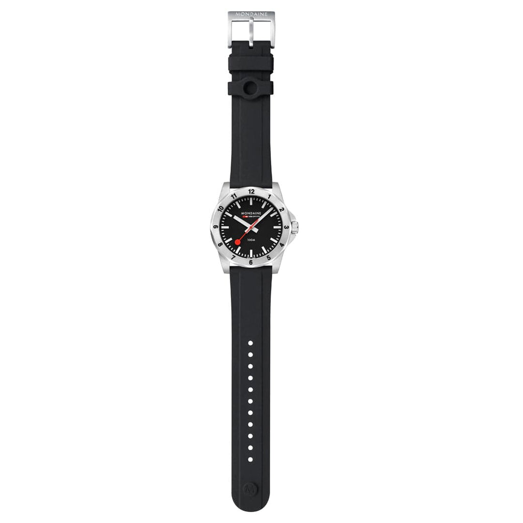 MONDAINE 42 mm, Silicone Rubber Strap- MSN.42120.RB NUMERI