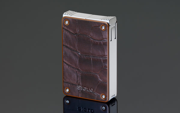 SIGLO - Mega Twin Flames Lighter Brown Croco Pattern 10012753
