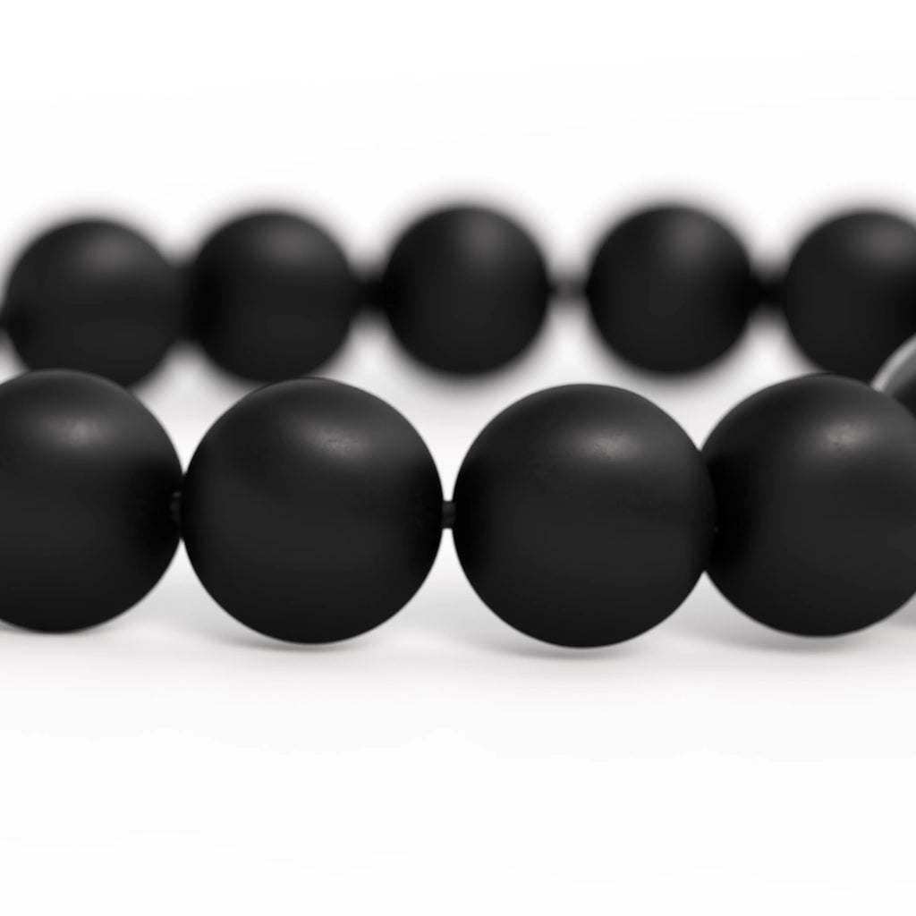 LES FINES LAMES - PUNCH BRACELET - Onyx Matte Elastic