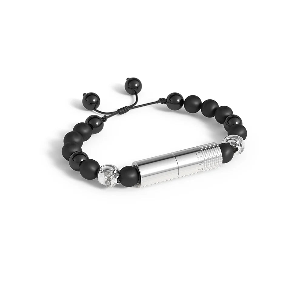 LES FINES LAMES - PUNCH BRACELET - Oscuro Matte Skull I