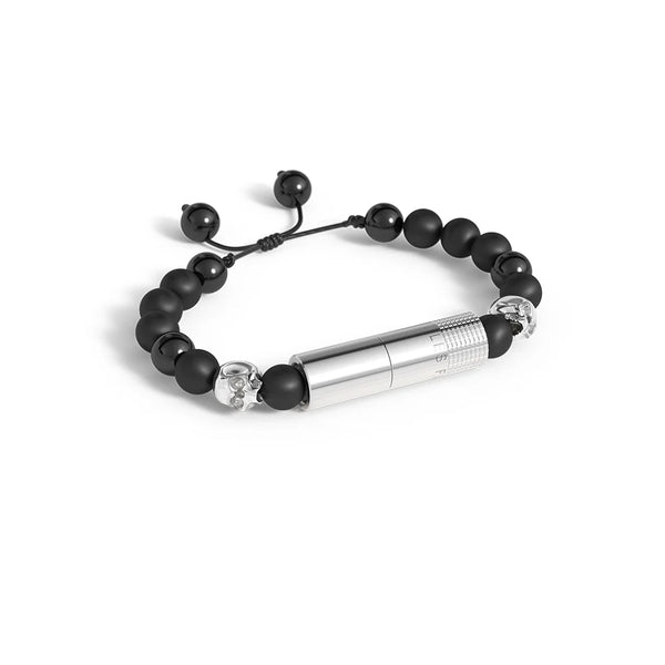LES FINES LAMES - PUNCH BRACELET - Oscuro Matte Skull I