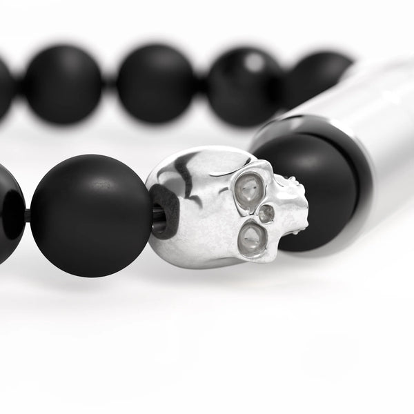 LES FINES LAMES - PUNCH BRACELET - Oscuro Matte Skull I