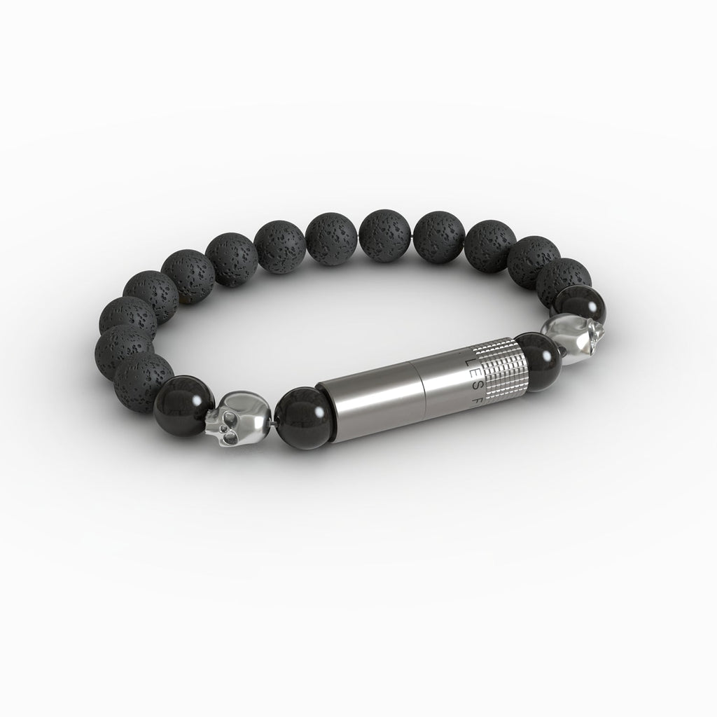 LES FINES LAMES - PUNCH BRACELET - Volcano Skull Elastic