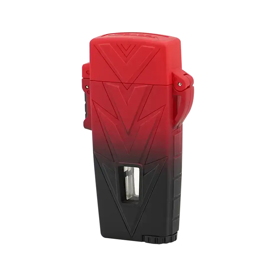 VECTOR Retro Single Torch Lighter Red Black Matte RETRO/08