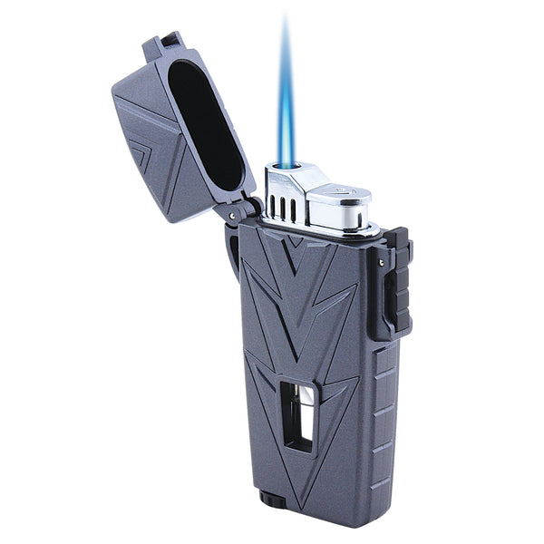 VECTOR Retro Single Torch Lighter Gray Matte RETRO/02