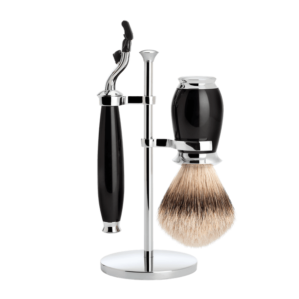 MUHLE - PURIST Black Shaving Set Brush and Mach3 S 091 K 56 M3