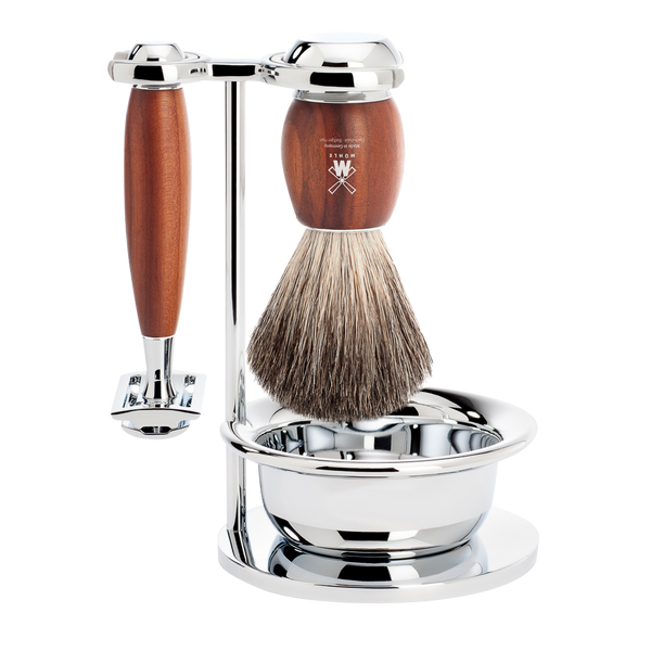 MUHLE - VIVO Plum wood Shaving Set Brush and Saftey Razor with Bowl S 81 H 331 SSR