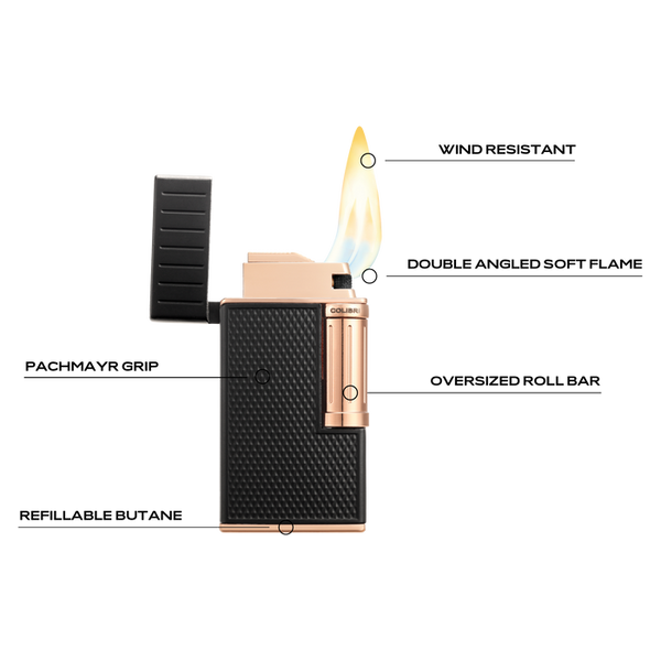 Colibri Julius Navy and Chrome Lighter LI221C23
