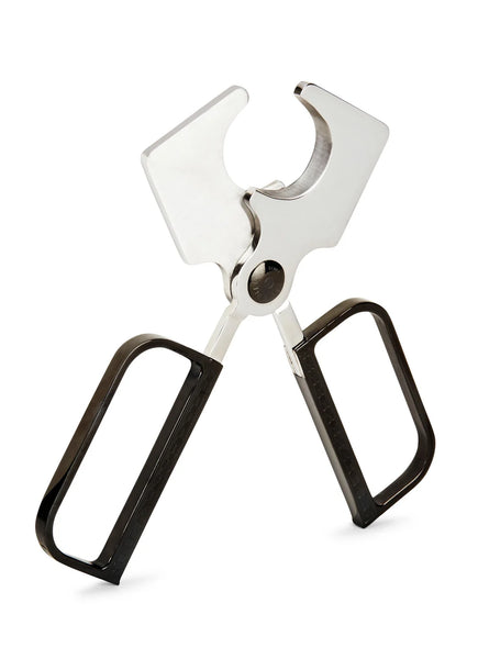 Elie Bleu - Cigar Cutter: C-3 Polished Stainless Steel Blades, Black IP Button And Handles EBC3002