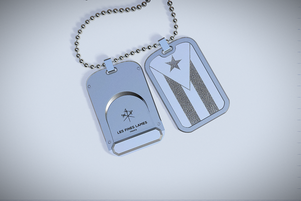 LES FINES LAMES - LE TAG CUTTER T100 Flag Silver