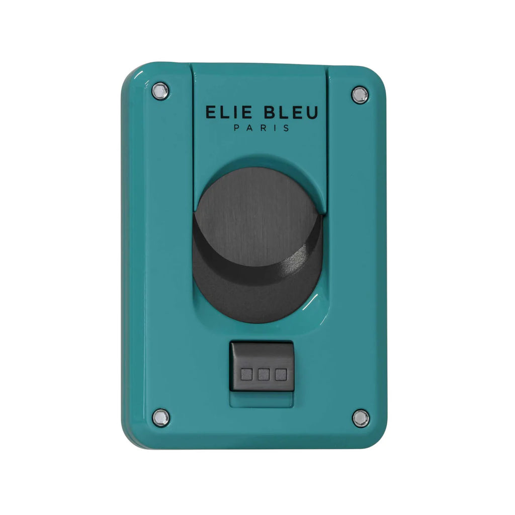 Elie Bleu - C4 Cigar Cutter - Black Blade Teal Lacquer EBC4413