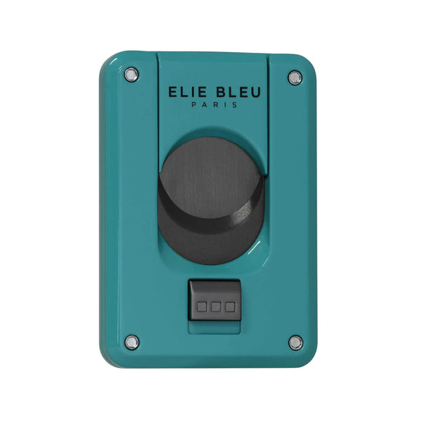 Elie Bleu - C4 Cigar Cutter - Black Blade Teal Lacquer EBC4413
