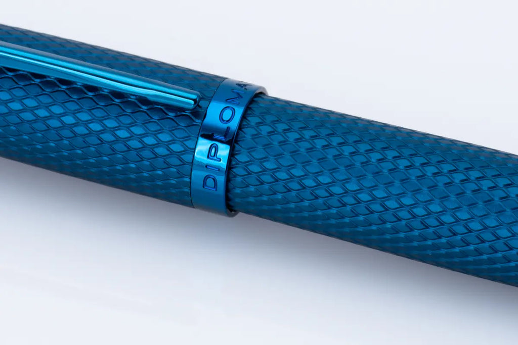DIPLOMAT - Viper Guilloche Blue Roller Ball Pen D41302030