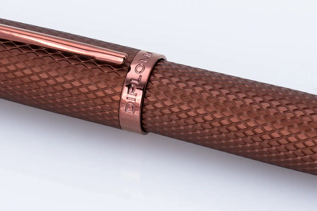 DIPLOMAT - Viper Guilloche Brown Roller Ball Pen D41303030